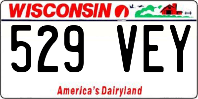 WI license plate 529VEY