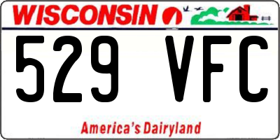 WI license plate 529VFC