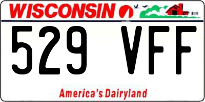 WI license plate 529VFF