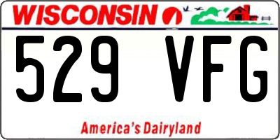 WI license plate 529VFG