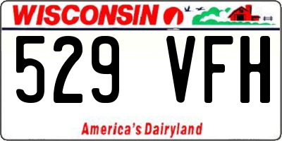 WI license plate 529VFH