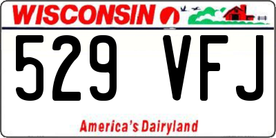 WI license plate 529VFJ