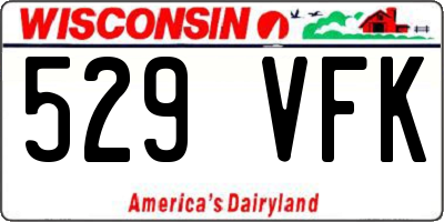 WI license plate 529VFK
