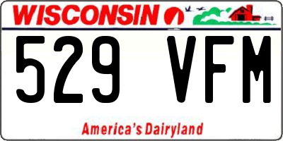 WI license plate 529VFM