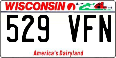 WI license plate 529VFN