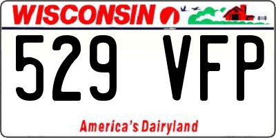 WI license plate 529VFP