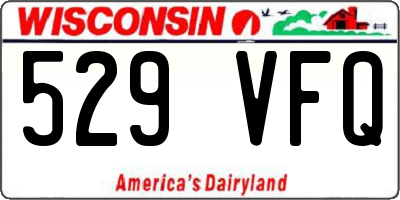 WI license plate 529VFQ