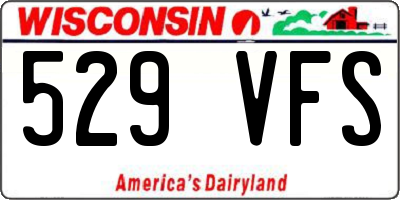 WI license plate 529VFS