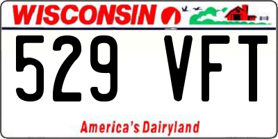 WI license plate 529VFT