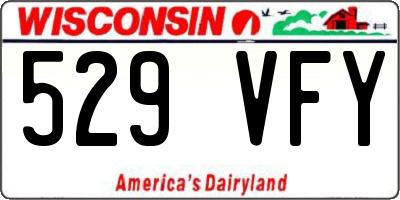 WI license plate 529VFY