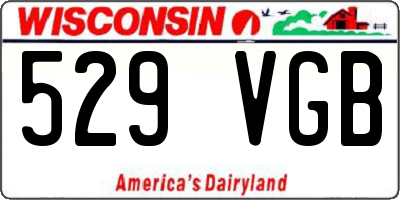 WI license plate 529VGB