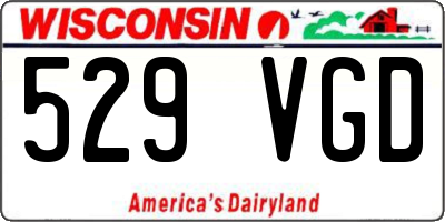WI license plate 529VGD