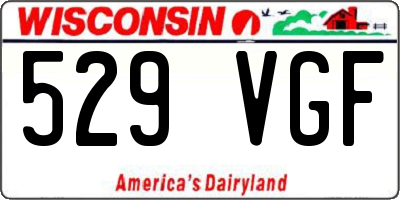 WI license plate 529VGF