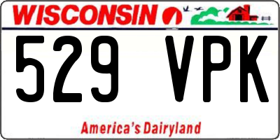 WI license plate 529VPK