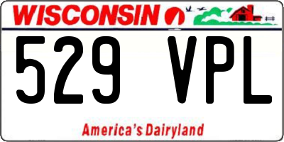 WI license plate 529VPL