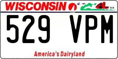 WI license plate 529VPM