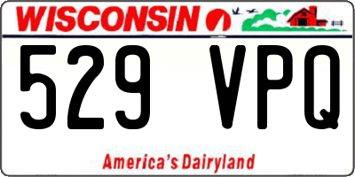 WI license plate 529VPQ