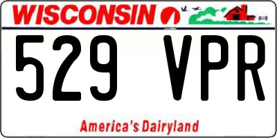 WI license plate 529VPR
