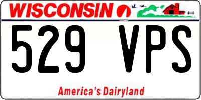 WI license plate 529VPS