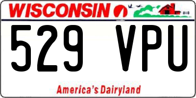 WI license plate 529VPU