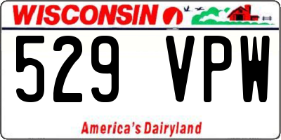 WI license plate 529VPW
