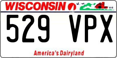 WI license plate 529VPX