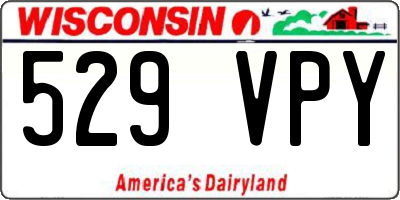 WI license plate 529VPY