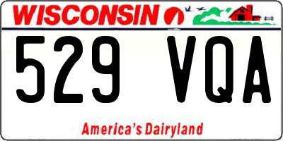 WI license plate 529VQA