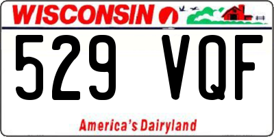 WI license plate 529VQF