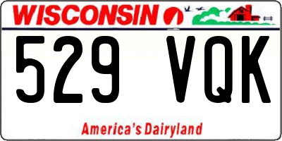 WI license plate 529VQK