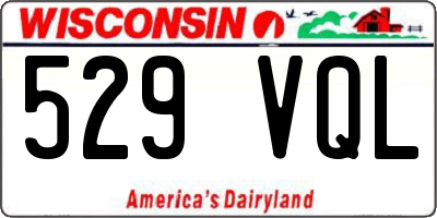 WI license plate 529VQL