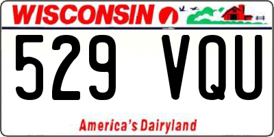 WI license plate 529VQU