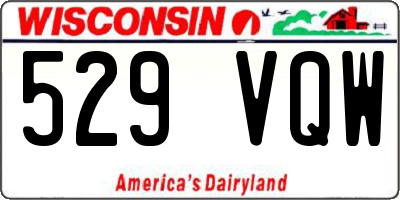 WI license plate 529VQW