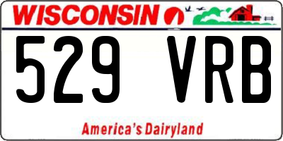 WI license plate 529VRB