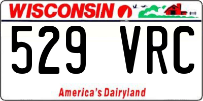 WI license plate 529VRC