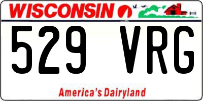 WI license plate 529VRG