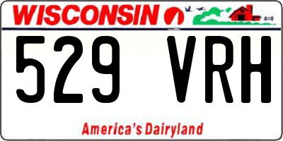 WI license plate 529VRH