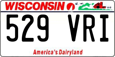 WI license plate 529VRI