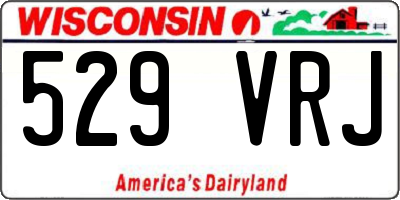 WI license plate 529VRJ