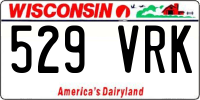 WI license plate 529VRK