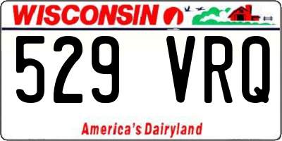 WI license plate 529VRQ