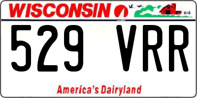 WI license plate 529VRR