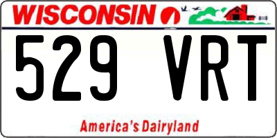 WI license plate 529VRT
