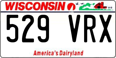 WI license plate 529VRX