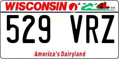 WI license plate 529VRZ