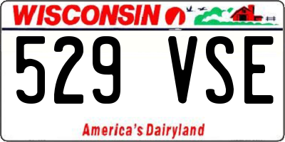 WI license plate 529VSE