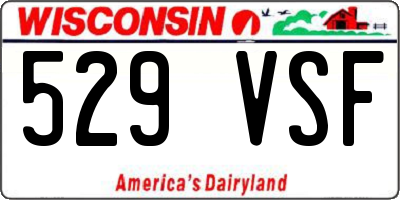 WI license plate 529VSF