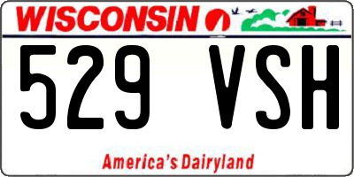 WI license plate 529VSH