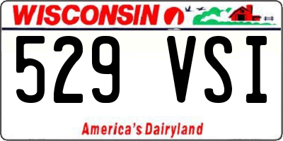 WI license plate 529VSI