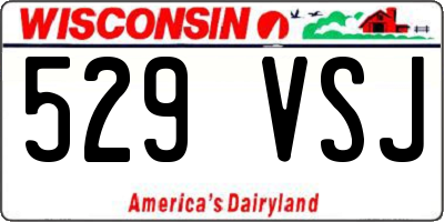 WI license plate 529VSJ